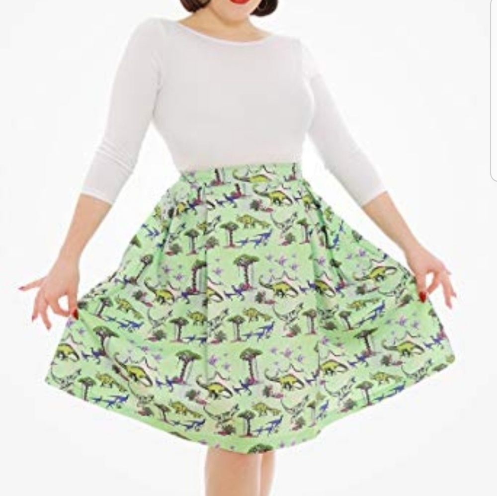 Lindy Bop 'Marie' dinosaur skirt